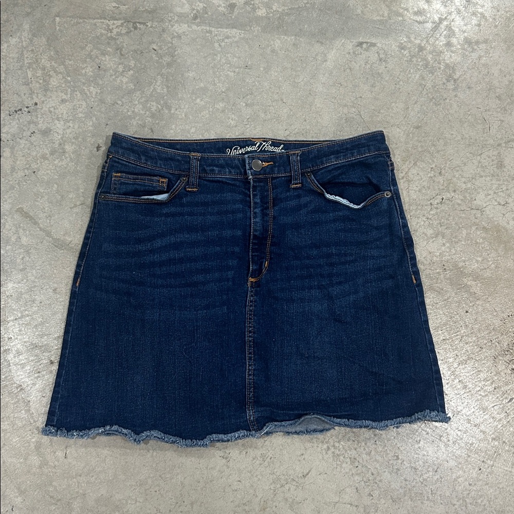 Washed Indigo Denim Skirt